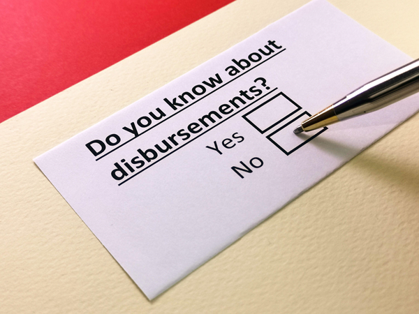 What are disbursements when buying a house?